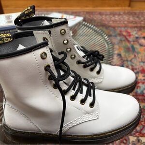 Dr. Martens White Combat Boots new